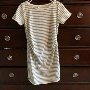 Striped maternity dress